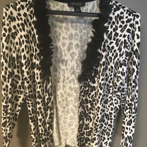 White House Black Market Cheetah Cardigan
